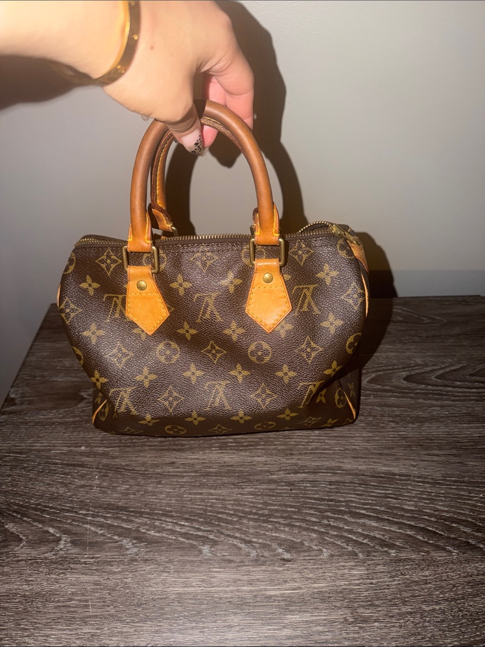 Louis Vuitton Monogram Mini Top-Handle Bag in Brown and Tan - Picture 3 of 5